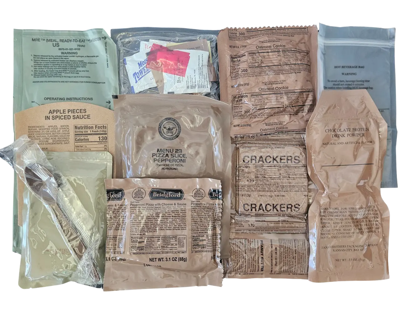 MRE Case B [Menus 13-24] - 12 Meals Ready to Eat - Total
