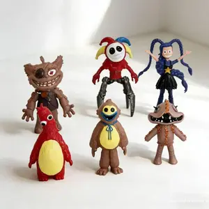 6-Piece Bobbi Game Time Action Figure Set, 3-4 Inch Mini Gaming Characters, Collectible Model Dolls, Handmade Figurines, Birthday Gift