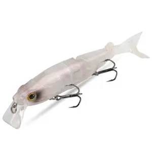 noisy turbulent wiggle Swim Bait Season - 2 Section Jointed with Soft Tail Nessie Fishing Lure