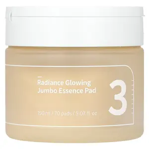Numbuzin No.3 Radiance Glowing Jumbo Essence Pad, 70 Pads, 5.07 fl oz (150 ml)