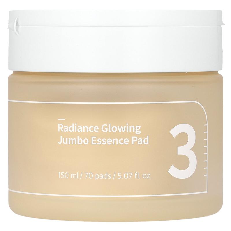 Numbuzin No.3 Radiance Glowing Jumbo Essence Pad, 70 Pads, 5.07 fl oz (150 ml)