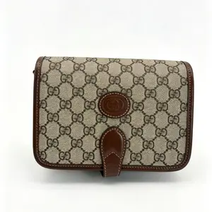Pre-owned GUCCI Monogram Retro Crocodile Postman Bag Single Shoulder Bag 20*8*14cm th260611014