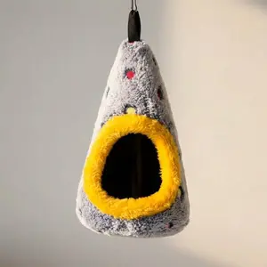 Cozy Plush Bird Cage Nests Hanging Hammock - Soft Snuggle Hut Hideaway Cave, Bird Cage Accessory Pet Sleep Bed for Small Parrots (Parakeets, Cockatiels, Lovebirds)
