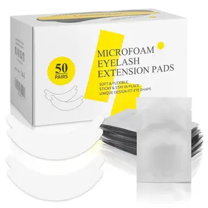LASHVIEW 50Pairs/lot Under Eye Pads for Eyelash Extension Microfoam Eye Pads Natural Hypoallergenic Fit Most Eye Shape