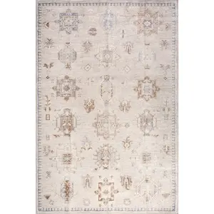 Vivica SplashGuard Faded Medallion Machine Washable Area Rug