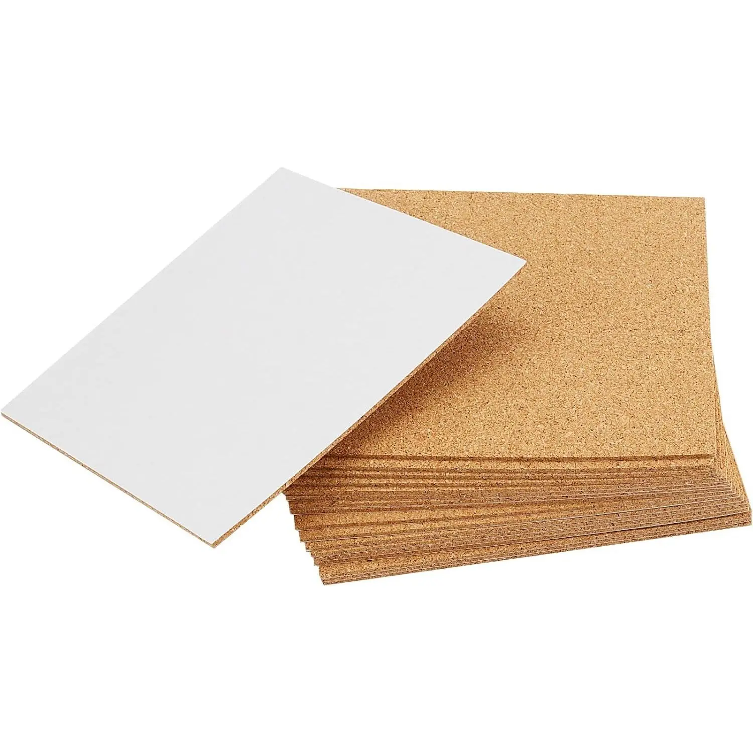 36 Pcs 6 x 6 Inch Self Adhesive Cork Sheets, Sticky Back Sheets Square Cork Backing for Tiles, Coasters and DIY Crafts