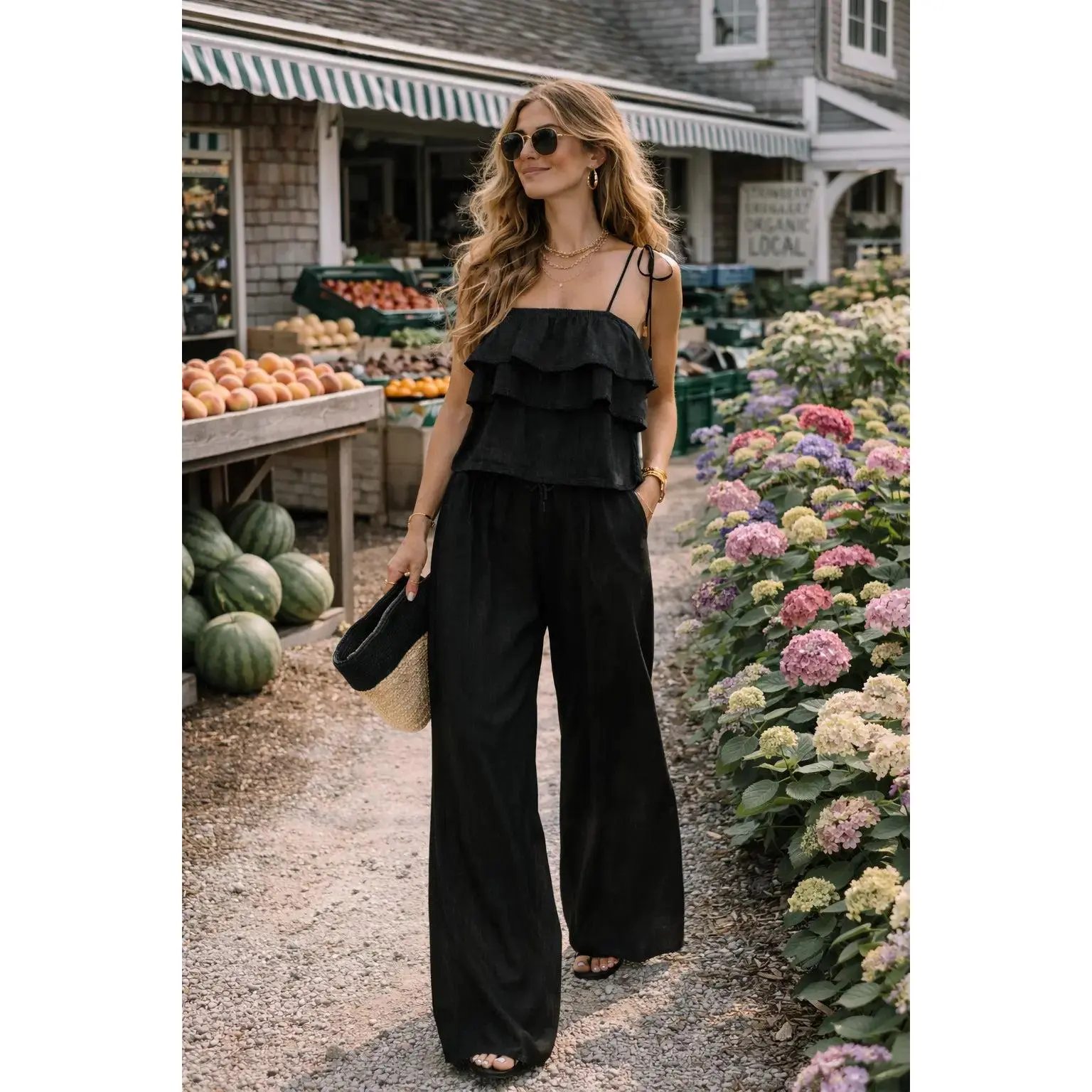 The Rachel Coastal Chic Linen Two-Piece Set
