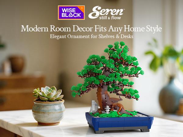 【Summervibes】WISE BLOCK Sakura Tree Building Block Set for Adult 900Pcs Artificial Blocks Unique Structures Fun Wooden Model Kit Wooden Diy Kit