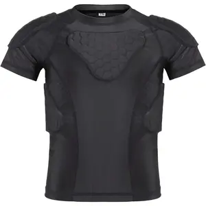 Padded Compression Shirt Rib Protector for Football Baseball Protective Gear Padded Shirt for Kid Child Boys