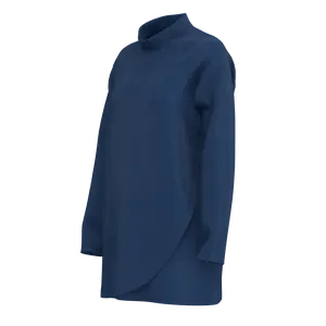 Aissata Wrap Top - Oversized Front-Wrap Design with Raglan Sleeves, Activewear, Modest Activewear