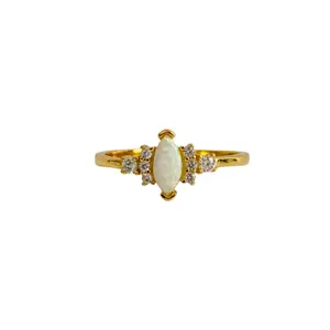 Marquise Opal Ring 14K GP 7