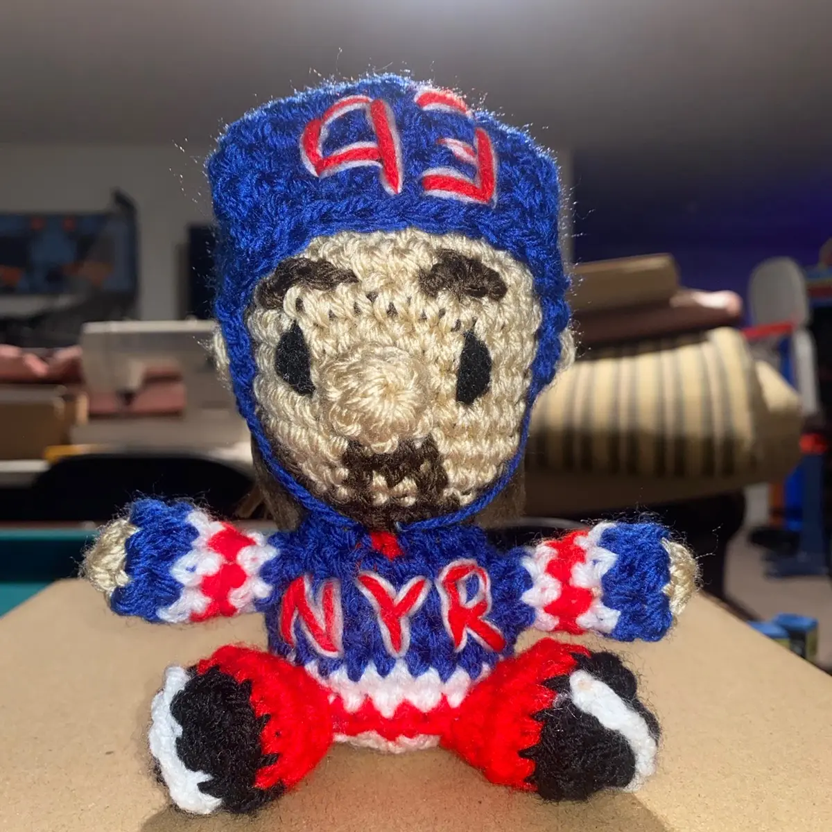 Mini amigurumi Mika Zibanejad Crocheted Doll