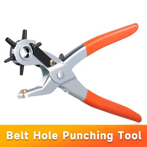 Multifunctional Belt Hole Punching Tool, Professional PU Leather Paper Hole Punching Tools, Portable Handheld Hole Punch for Home & Daily Industrial Use
