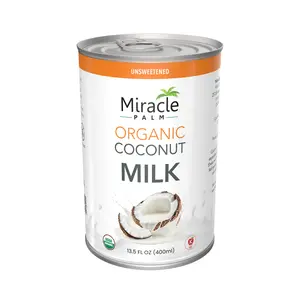 Miracle Palm Organic 13.5oz Coconut Milk Can 18% Fat Unsweetened