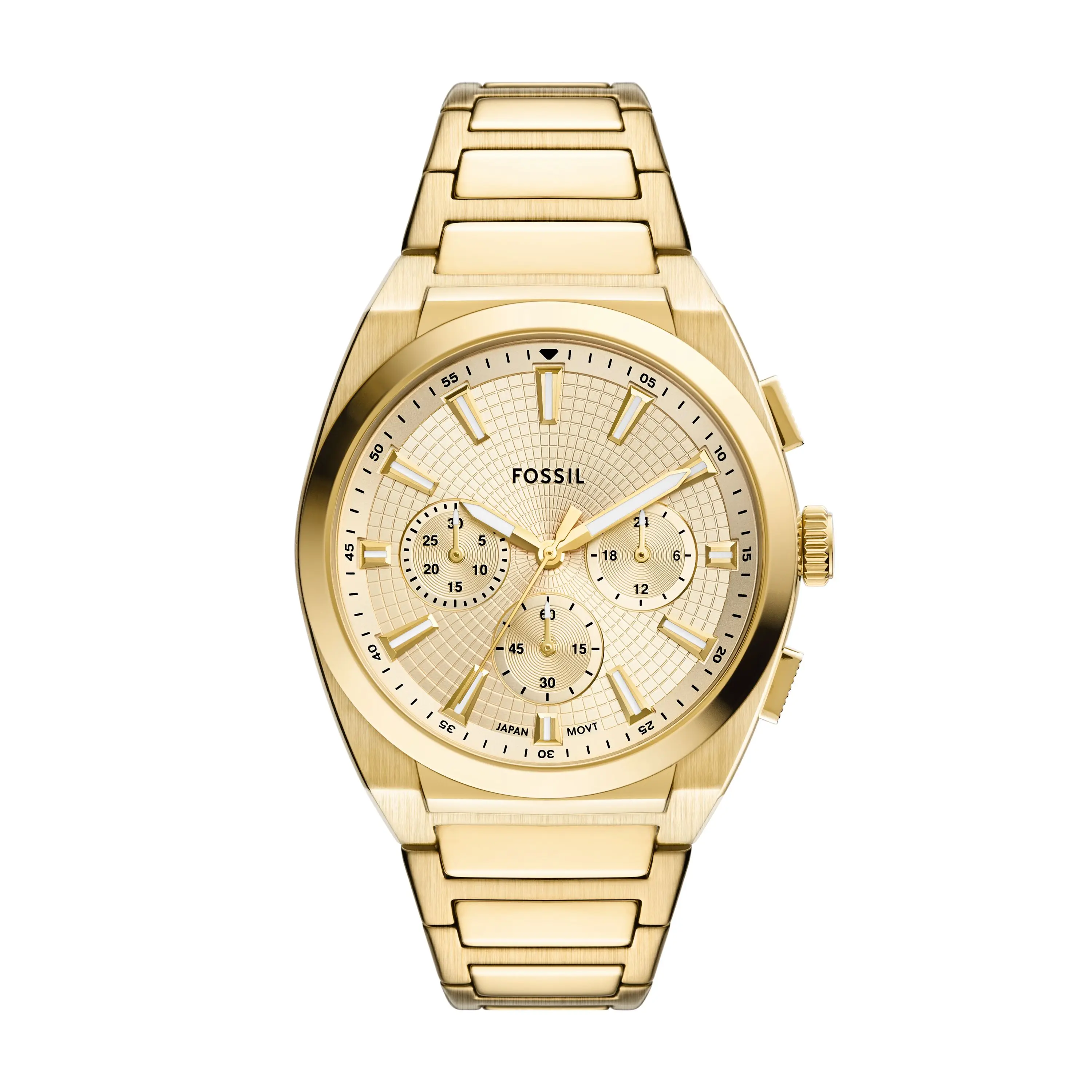 Fossil Men's Everett 44mm Chronograph Gold-Tone Stainless Steel Watch