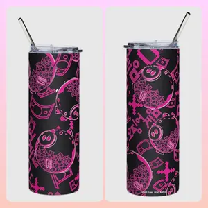 Squid Game Inspired Tumbler – Black & Pink Collectible with Straw - limited edition!