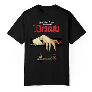 FEEGO Bram Stoker's Original Dracula Graphic T-shirt, Retro Horror Movie Shirt, Cotton Unisex Tee, Unisex Shirt, Gift For Men Women, Top Apparel funny streetwear graphic tee