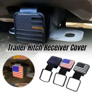 1pcs Trailer Hitch Receiver Cover Plug Waterproof Tube Cap Protector Dustproof Trailer Hitch Cover 2 Inch Receiver Auto Square Plug