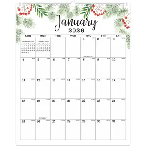 2026 Wall Calendar, 18 Months Calendar, Jan. 2026 - June 2027, 11.8' x 14.6'', Desk Calendar 2026 with Large Blocks, -Wire Binding, Ideal 2026 Calendar for , Office, Classroom, or Business Planning