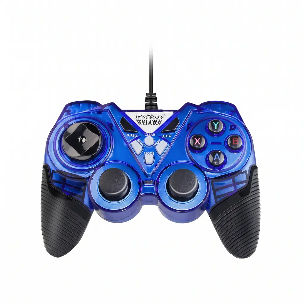 Wired Gaming Controller, Dual Shock Gamepad with Vibration, USB Joystick for PC, PS3, Laptop, TV & Android TV Box, Plug & Play, 2-Pack (Not Compatible with PS5/Xbox Series)