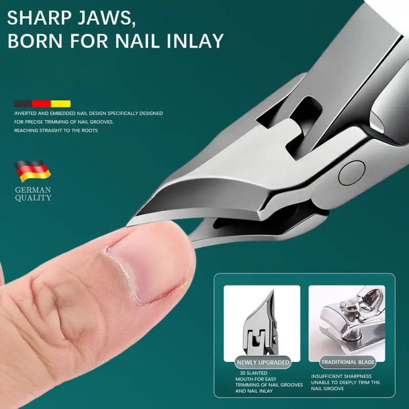 5 thick nail and senior nail and toenail care kits, including wide chin pliers, angled toenail pliers, keratome and foot care tools, stainless steel pedicures