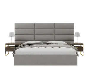 Upholstered Wall Mounted Headboard- Fredrick Layout - 117" X 46"
