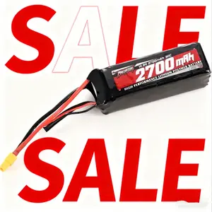 Battery 14.8V 4S 2700mah 30C XT60 Plug （Suitable for 1500mm Cessna, 1100mm MXS, 2500mm ASW-17, 64mm F-15 V2, 64mm F-18 V2, 64mm Futura, 64mm Rafale, 1700mm PA-18, 1200mm CJ6 V2, 1100mm PC-21, 64mm F-16, 64mm J-10, 980mm P-40B, 1700mm PA-18 V2）