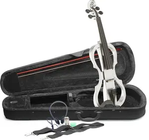Stagg 22902 4-4 Scale Set with Electric Violin, Soft Case & Headphone - White