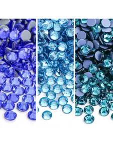 2880pcs hot melt rhinestone hot repair glass crystal SS10, sparkling flat back rhinestone round crystal stone, DIY handicrafts, used for clothing, shoes, jewelry accessories decoration, sparkling embellishment