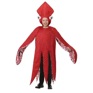 Kid's Red Squid Costume