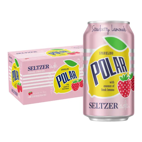 Polar Seltzer'Ade Sparkling Strawberry Lemonade – Refreshing Sparkling Beverage