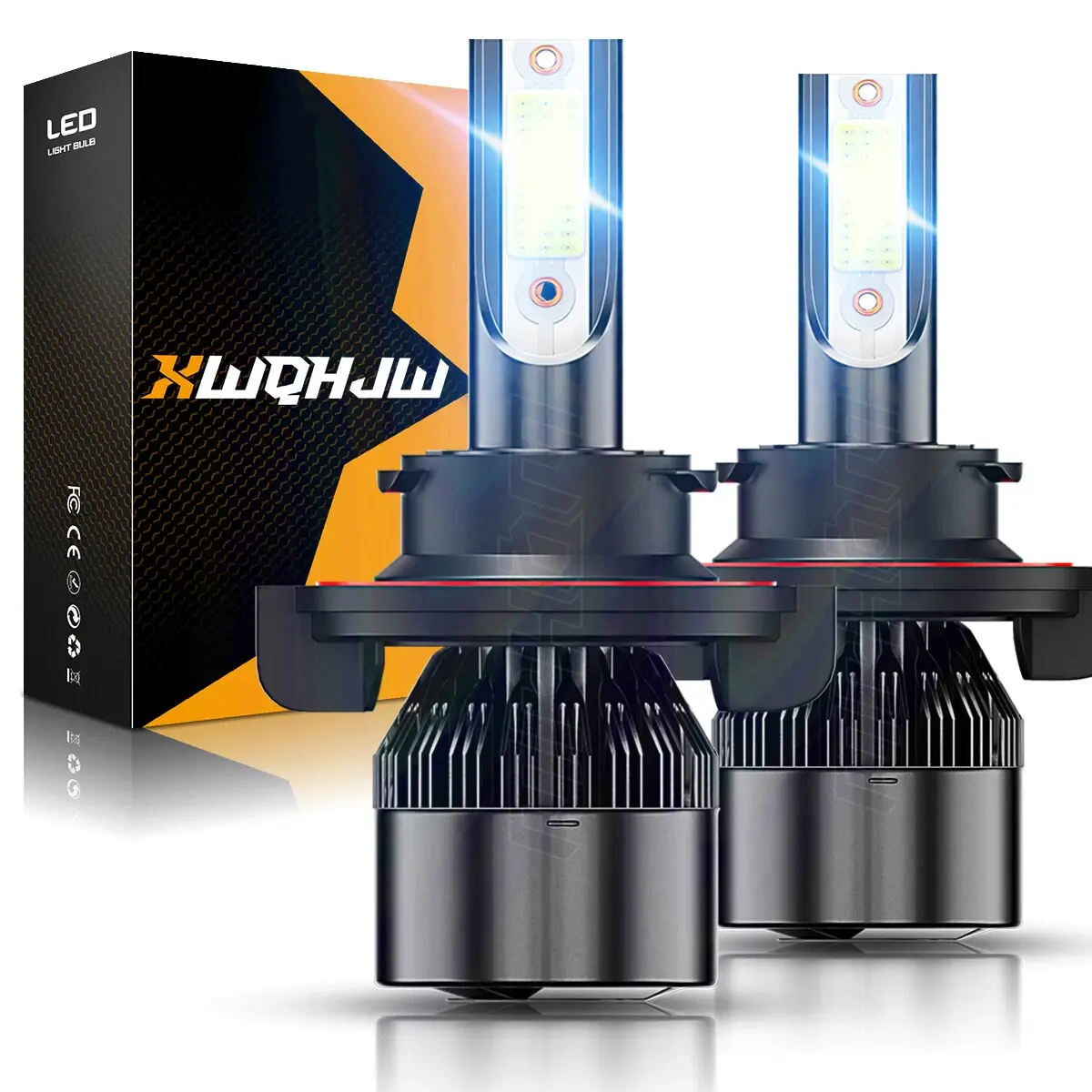 XWQHJW H13 9008 LED Headlight Bulbs - 70W Pair Front Left Right for GMC Yukon 2007-2014, Aluminum Car Hi/Low Beam, Pack of 2, Easy Installation, Enhanced Lighting, Manufacturer Warranty