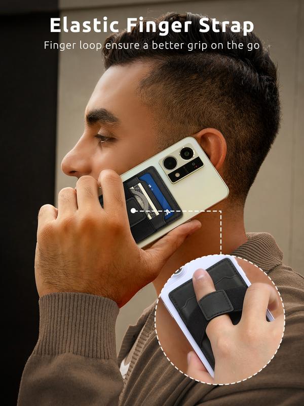 Minimalist Wallet for Men,Men's Slim Business Card Holder with RFID Blocking and Metal Pop Up Credit Card Case,Magnetic Card Holder for Phone,Birthday Anniversary Gifts for Mens,Black/Brown