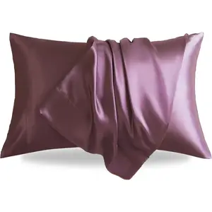 Satin Pillowca for Hair and Skin,Queen Ro Taupe 20x30 Inches t of 2，Similar to Silk,Silky Feel Satin Pillow Covers 2 Pack with Envelope Closure(20"×30", Ro Taupe)