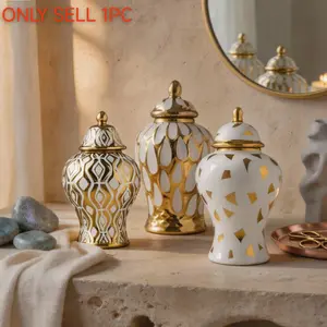 Elegant European Style Ceramic Vase with Lid, Creative Glossy Finish, Perfect for Desktop Decor, Floral Arrangements, Photography Props, Gift Idea, Ceramic Flower Vase
