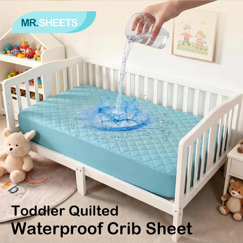 2 Pack 100% Waterproof Mattress Cover Set, Soft Dirt & Stain Resistant, Comfortable Breathable Mattress Protector Pad, Ideal for Baby Cribs and Pet Beds