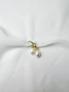 Large Pearl Hoop Earrings 14mm Gold Filled Huggie Hoops with Luminous Oversized Pearl Charm Metal Coating Fashion Jewelry