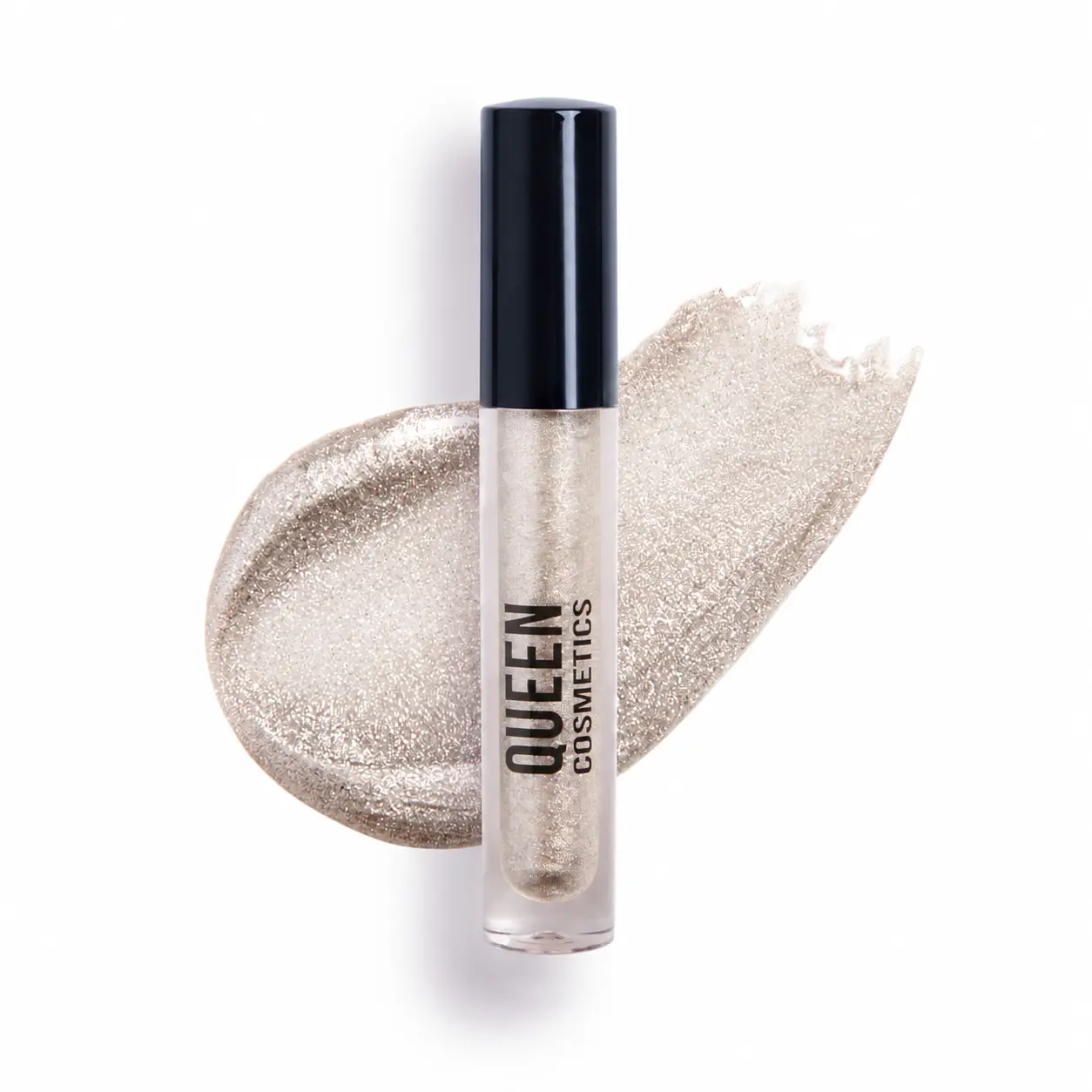 Queen Cosmetics Space Party Diamond Shimmer Lip Gloss - Clear Glossy Lipstick with Vanilla Scent & Unique Shimmering Design for Hydrating & Shiny Makeup