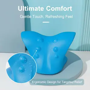 C Type Neck Massage Pillow, Gravity Finger Pressure Neck Massager, Cervical Pillow for Neck Shoulder Massage, Home Use