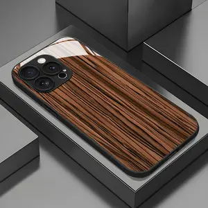 Phone case: Minimalist Black Brown Textured Pattern Glass Phone Case for iphone17 17Air 16 Pro 15 Promax 14 Plus 13 12 11- Premium Aesthetic