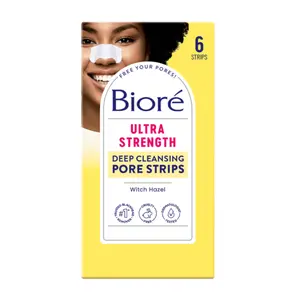 Biore Skincare Ultra Strength Deep Cleansing Pore Strips, Instsantly Unclog Pores, 6-Count