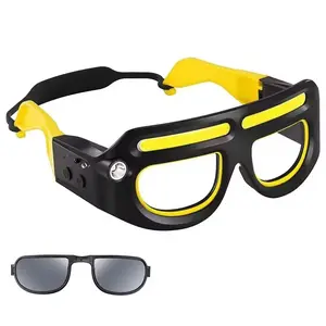 Portable LED Glasses Light, Night Emergency Lighting, USB Rechargeable Flashlight, Battery Included, Abs Material, Ideal for Reading, Running, Fishing