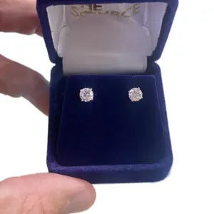 14K Lab-Grown Diamond Stud Earrings - 1.00ctw, DEF Color, VS2 Clarity