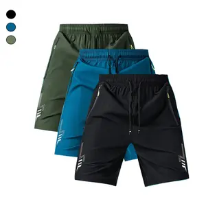 Men’s lightweight four-piece athletic casual  set featuring a geometric pattern—stylish and well-structured. With a tie waist that hugs comfortably without constricting, zippered pockets for secure practicality, designed specifically for r daily shorts