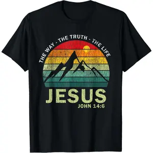 Jesus The Way Truth Life Women Men Kids Christian Worship T-Shirt