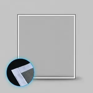 White Bordered Mesh Screen with Hook & Loop – Mosquito & Insect Protection, Breathable Multi-Purpose Decorative for Home Windows & Doors