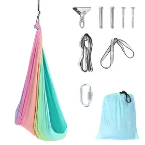 Sensory Swing - 55" x 59" Dual-Layer Therapy Swing for Autism, ADHD & Sensory Needs, Calming Hug Effect, 360° Swivel, Indoor/Outdoor Use, Supports Up to 300 Lbs