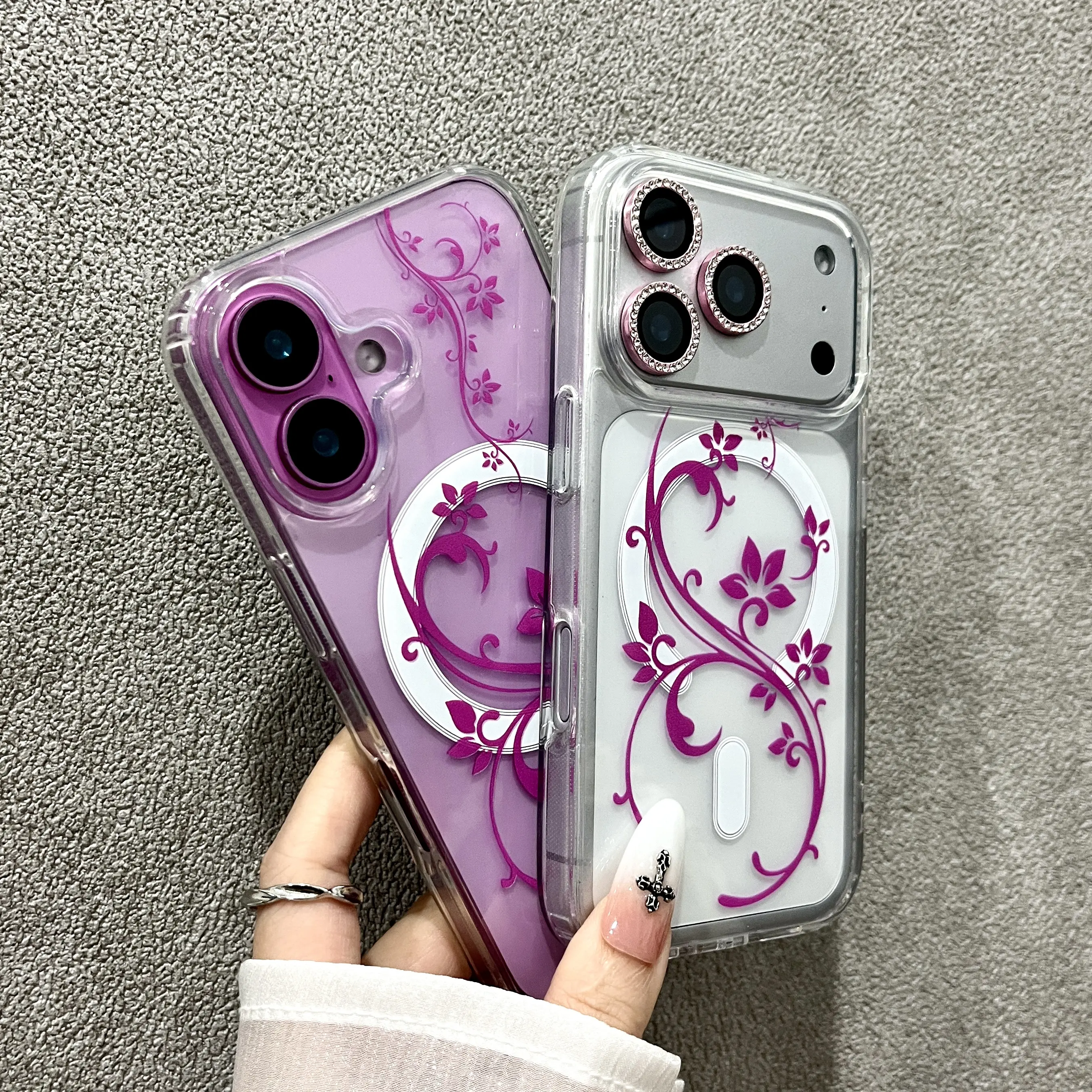 Magnetic Purple Floral Pattern Phone Case Wireless Charging Compatible Fits iPhone 17 16 15 14 13 Pro Plus Pro Max Shockproof Slip Resistant Protective Case Fashion Essential for Women Minimalist Premium Phone Case - TikTok Shop Magnetic Purple Floral Pattern Phone Case Wireless Charging Compatible Fits iPhone 17 16 15 14 13 Pro Plus Pro Max Shockproof Slip Resistant Protective Case Fashion Essential for Women Minimalist Premium Phone Case - TikTok Shop