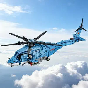 1400+ Small-Pieces Military Toys Assembly Kit - Large-Scale Helicopter, Fighter Jet, Military Aircraft Model, Collectible Set, Desktop Ornament
