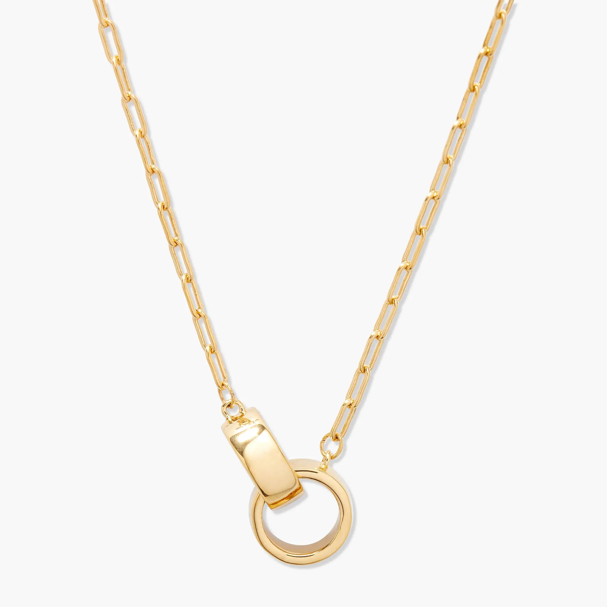 Reese Necklace with Gold Interlocking Hoops